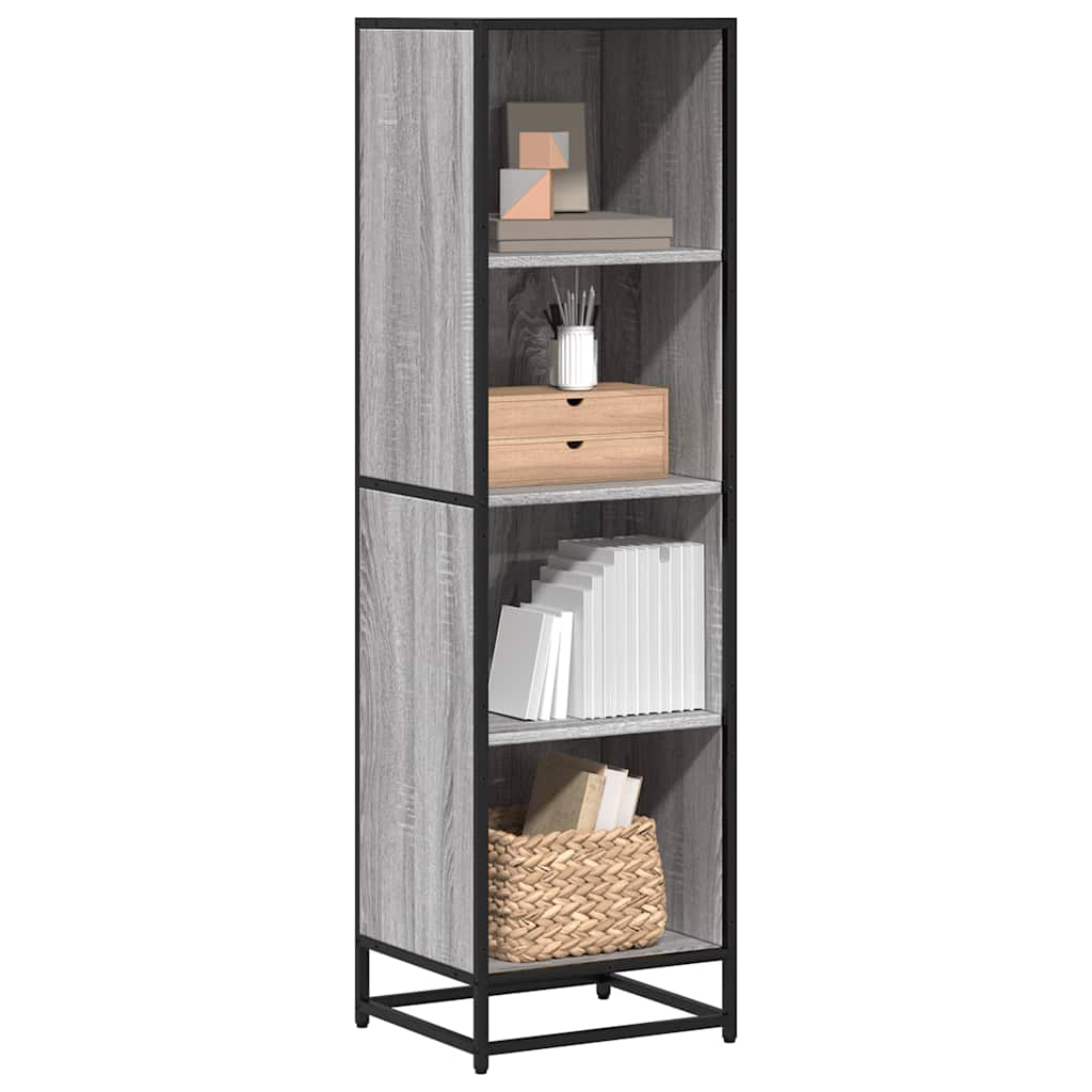 Bookshelf Gray Sonoma 40x35x139 cm Wood Material