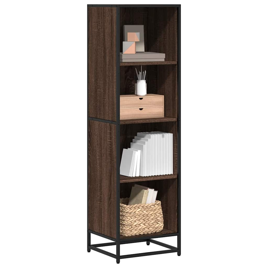 Bookshelf Brown Oak Look 40x35x139 cm Wood Material