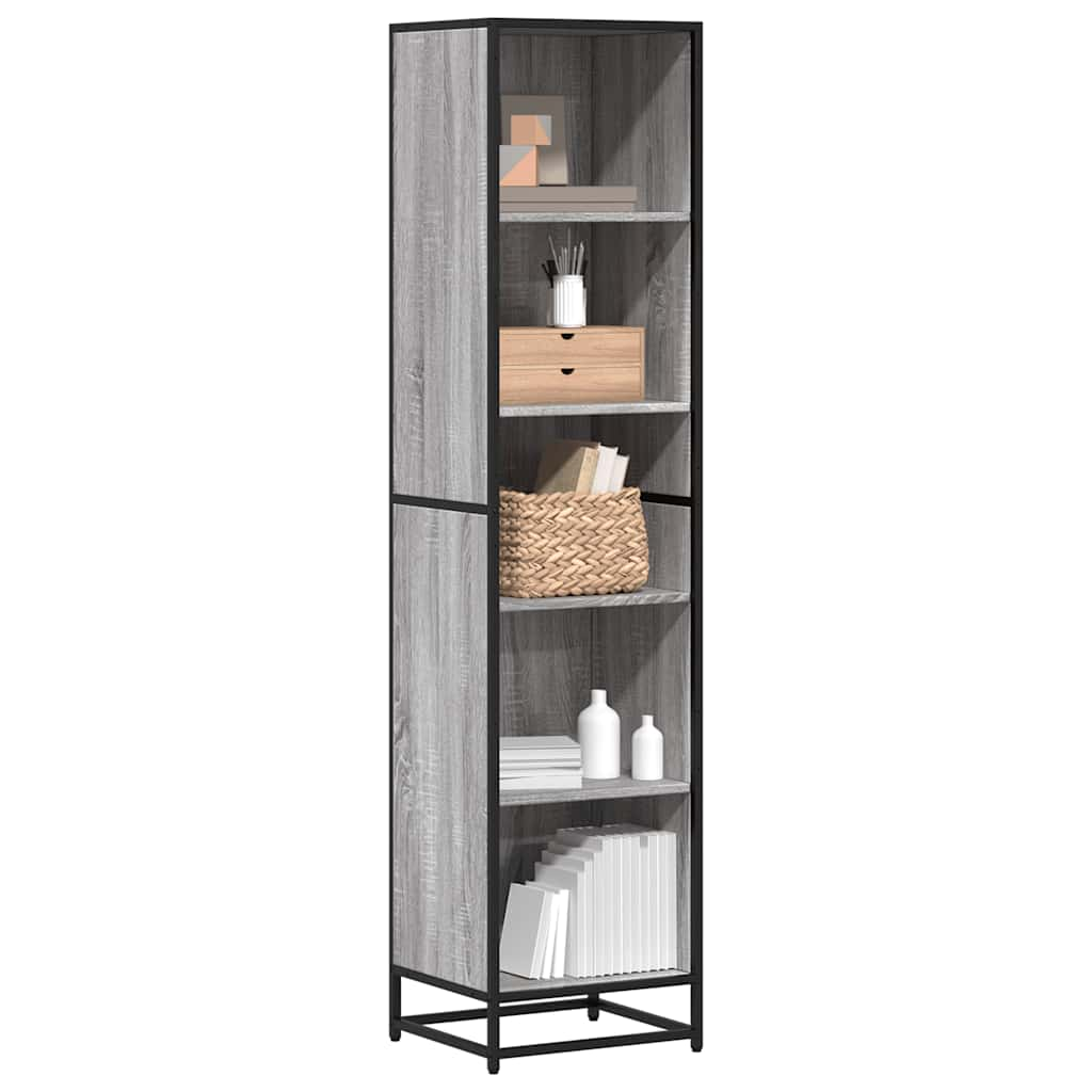 Bookshelf Gray Sonoma 40x35x170.5 cm Wood Material