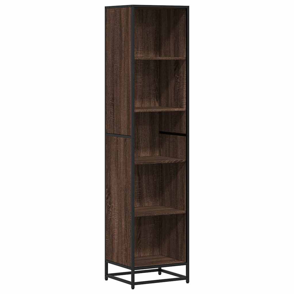 Bookshelf Brown Oak Look 40x35x170.5 cm Wood Material