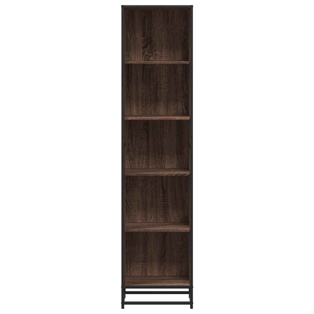 Bookshelf Brown Oak Look 40x35x170.5 cm Wood Material