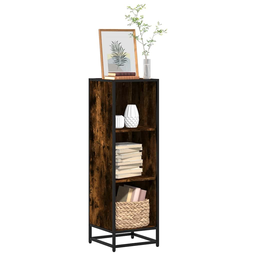 Bookshelf Smoked Oak 33.5x33x107.5 cm Wood Material