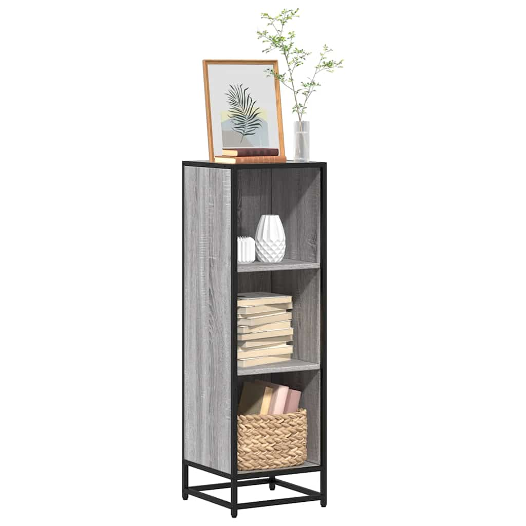 Bookshelf Gray Sonoma 33.5x33x107.5 cm Wood Material