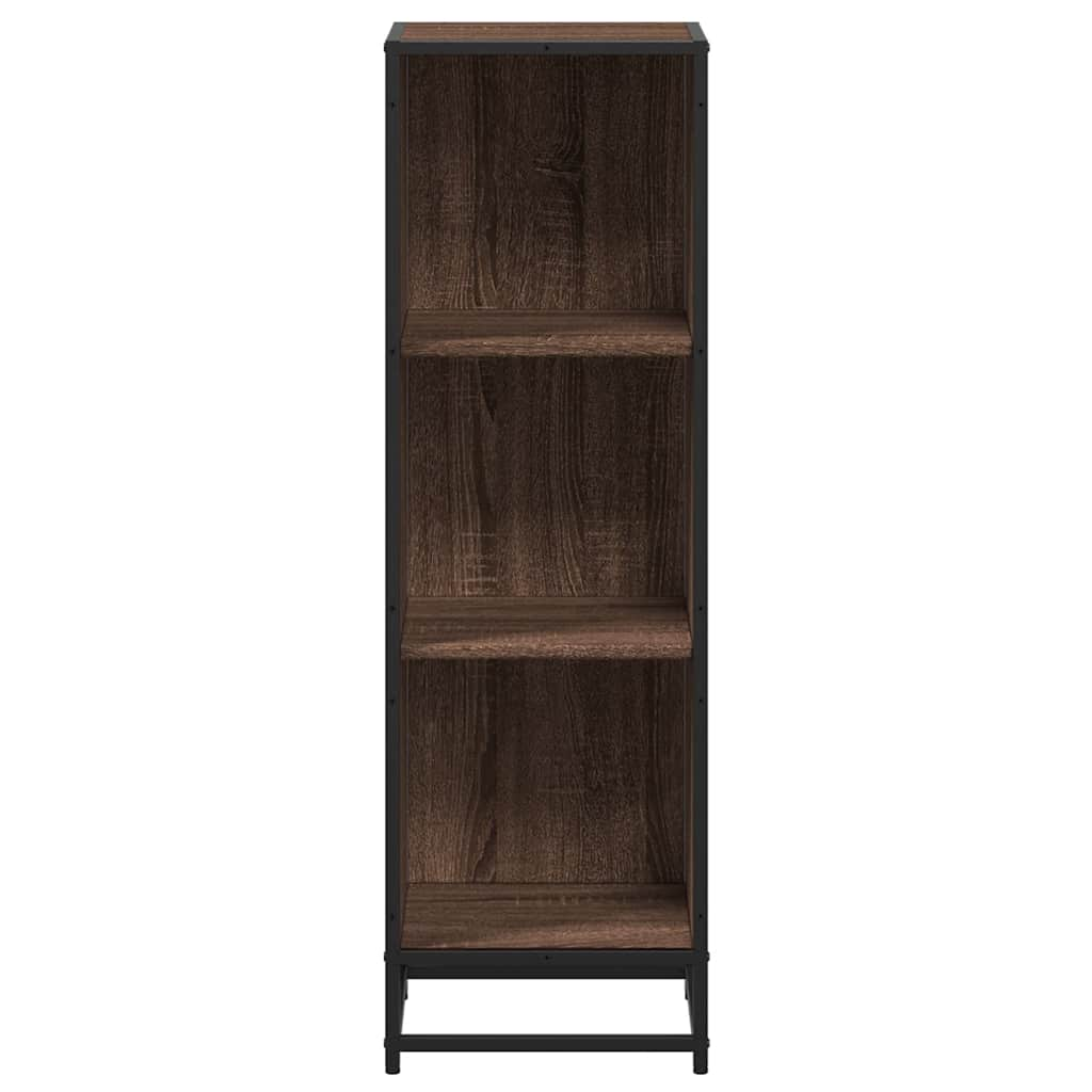 Bookshelf Brown Oak Look 33.5x33x107.5 cm Wood Material