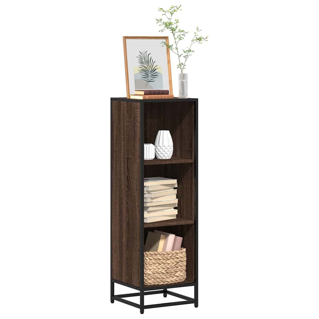 Bookshelf Brown Oak Look 33.5x33x107.5 cm Wood Material