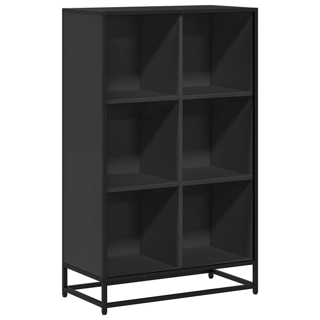 Bookshelf Black 65.5x33x107.5 cm Wood Material