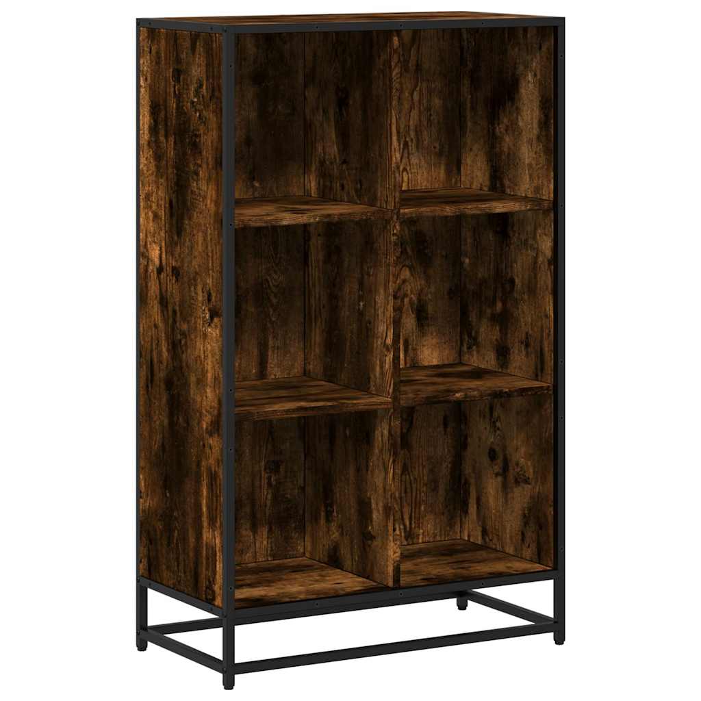 Bookshelf Smoked Oak 65.5x33x107.5 cm Wood Material