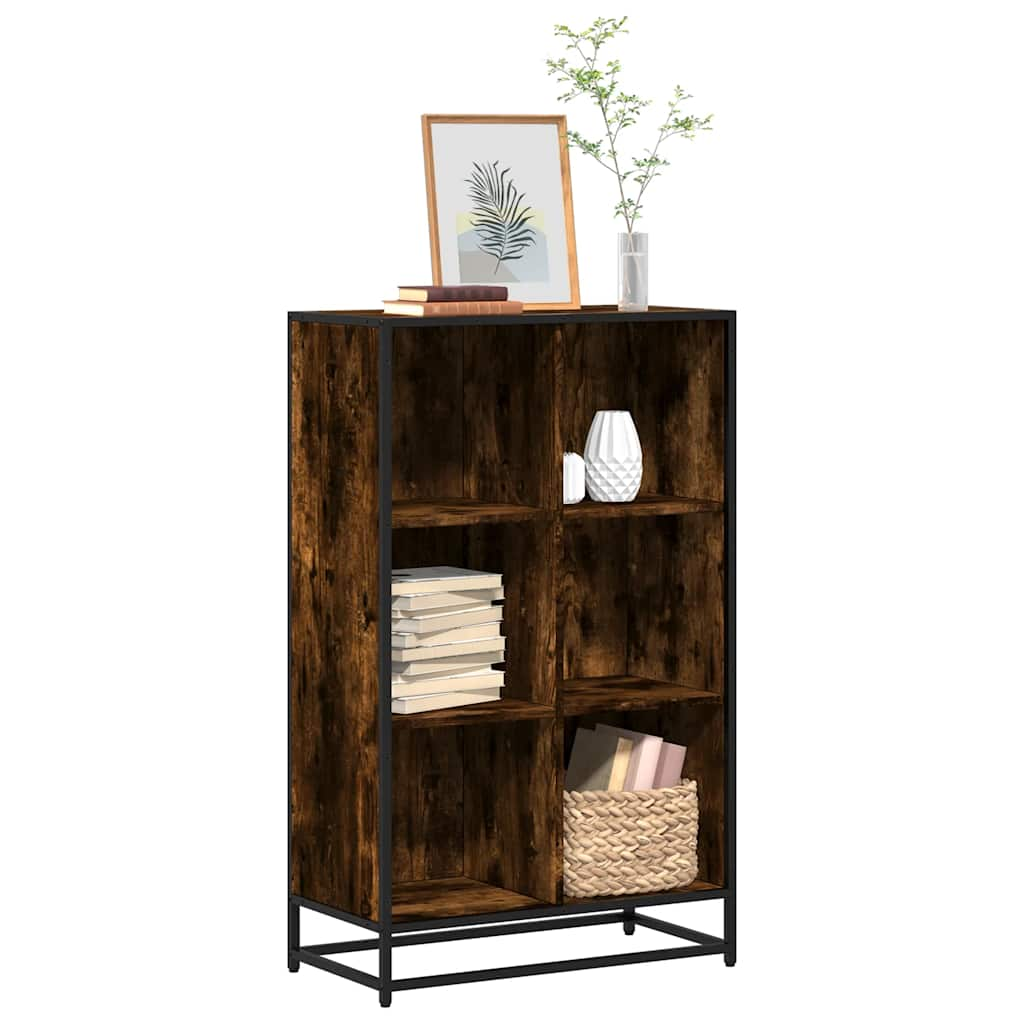 Bookshelf Smoked Oak 65.5x33x107.5 cm Wood Material