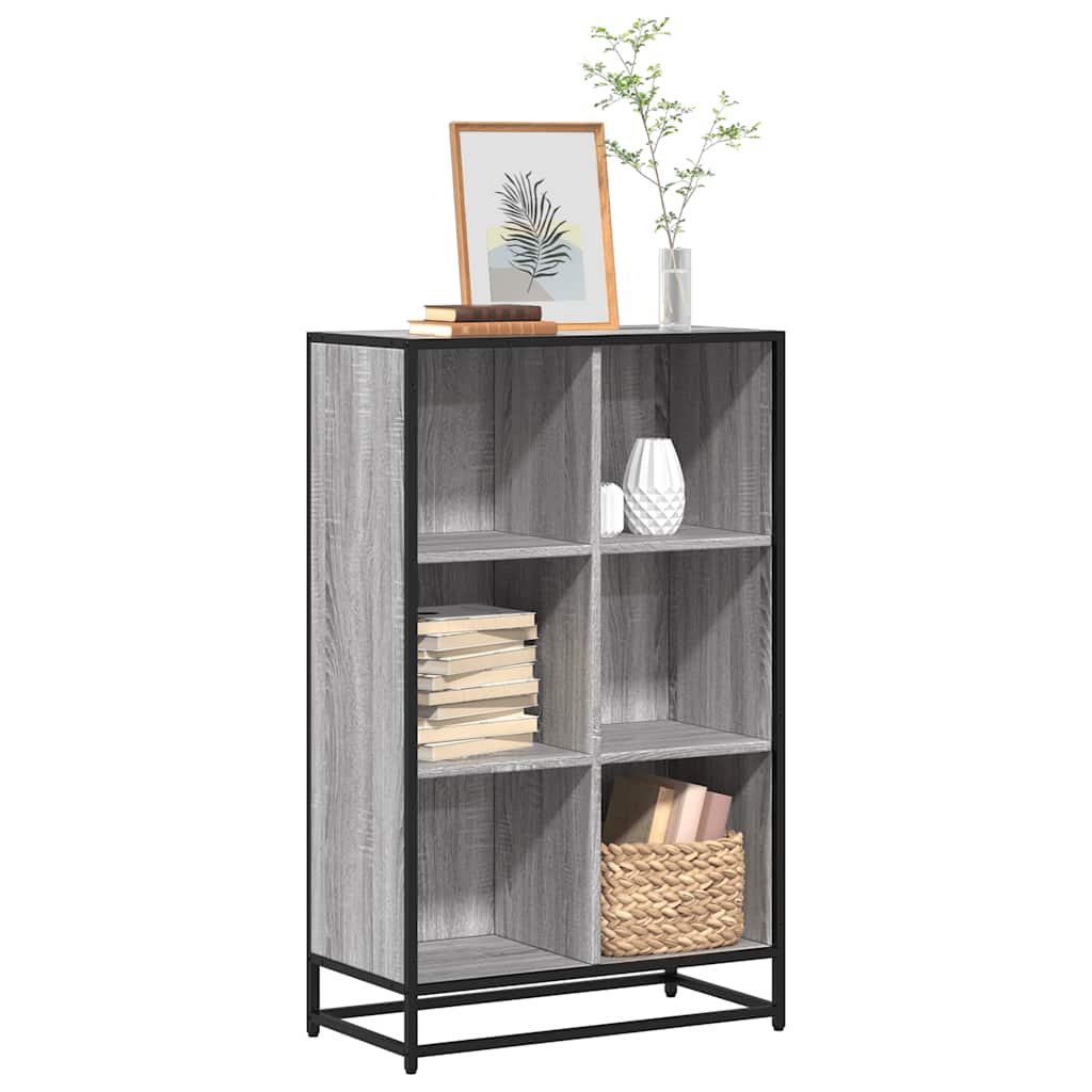 Bookshelf Gray Sonoma 65.5x33x107.5 cm Wood Material