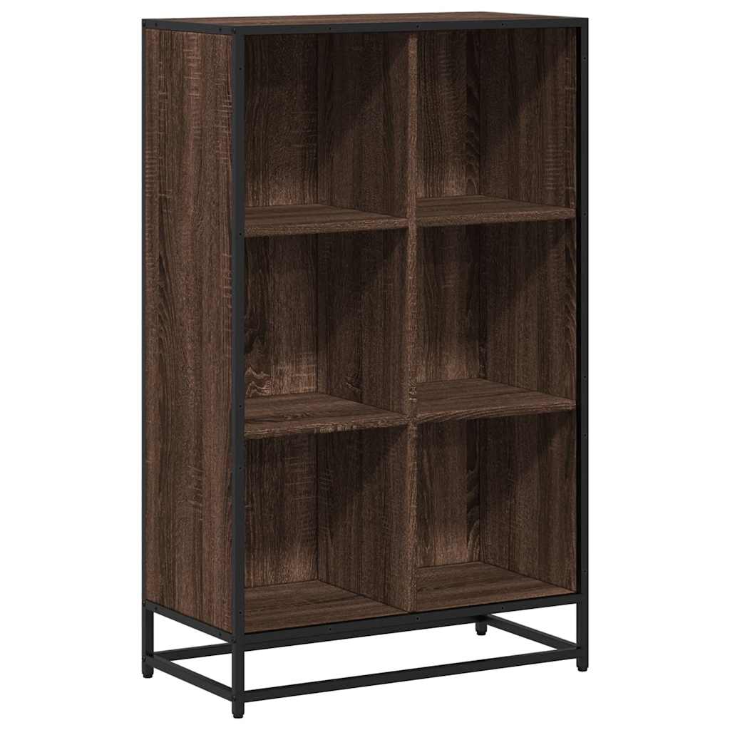 Bookshelf Brown Oak Look 65.5x33x107.5 cm Wood Material