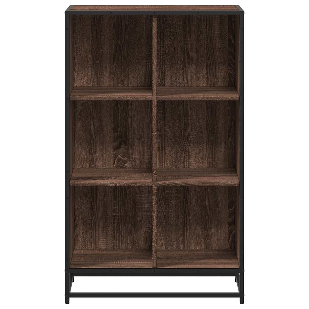 Bookshelf Brown Oak Look 65.5x33x107.5 cm Wood Material