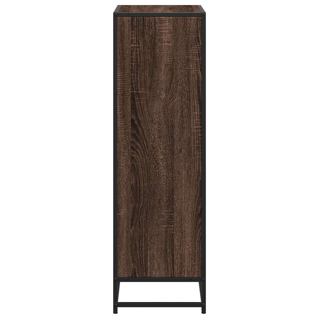 Bookshelf Brown Oak Look 65.5x33x107.5 cm Wood Material