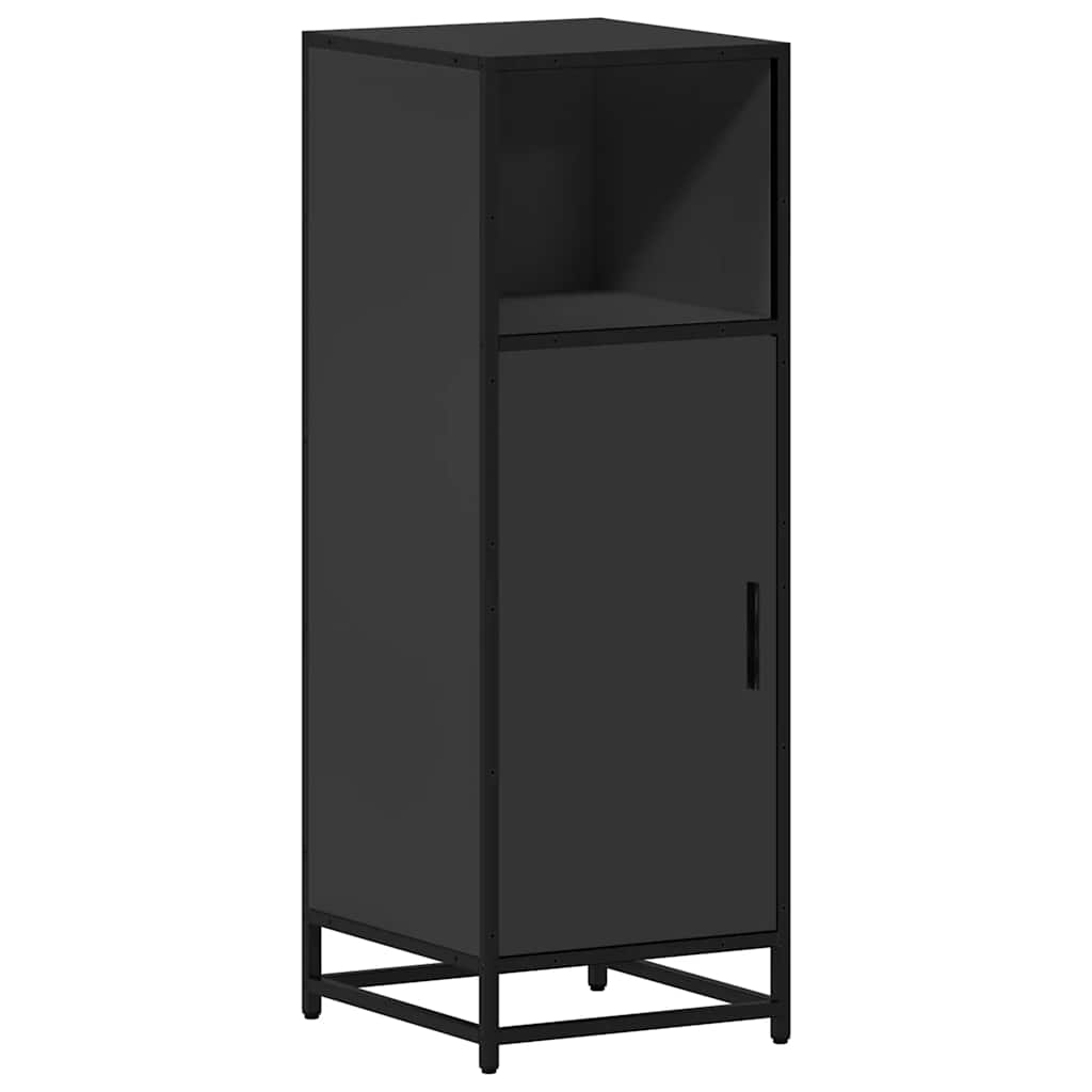 Bathroom Cabinet Black 35x37.5x100 cm Wood Material