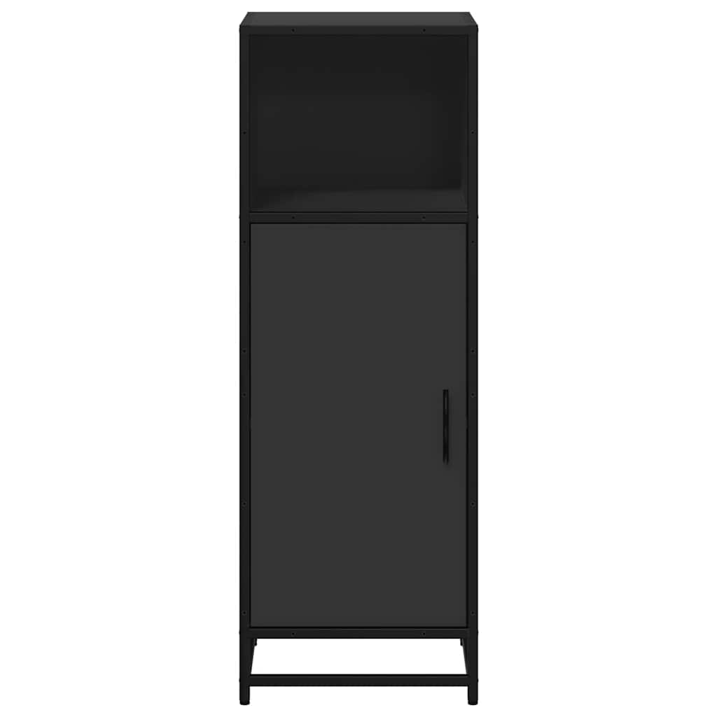 Bathroom Cabinet Black 35x37.5x100 cm Wood Material