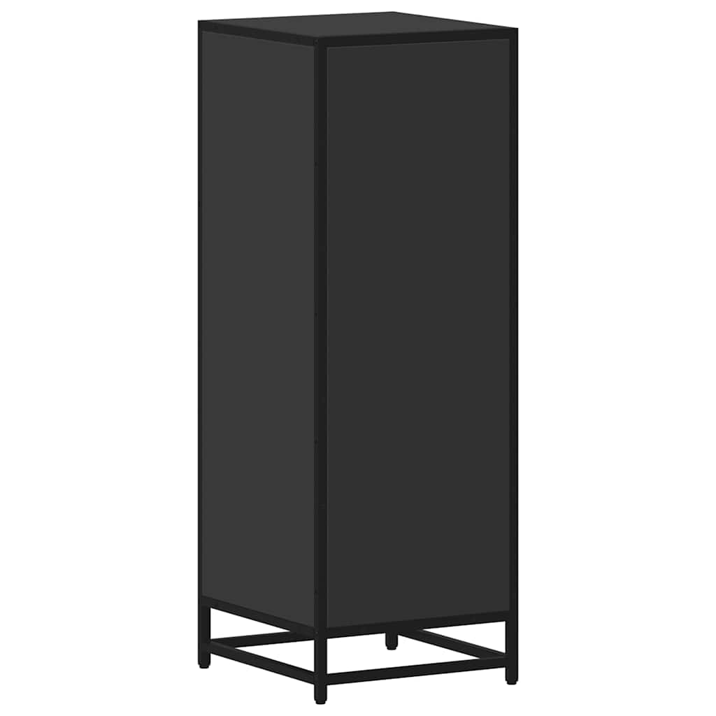 Bathroom Cabinet Black 35x37.5x100 cm Wood Material