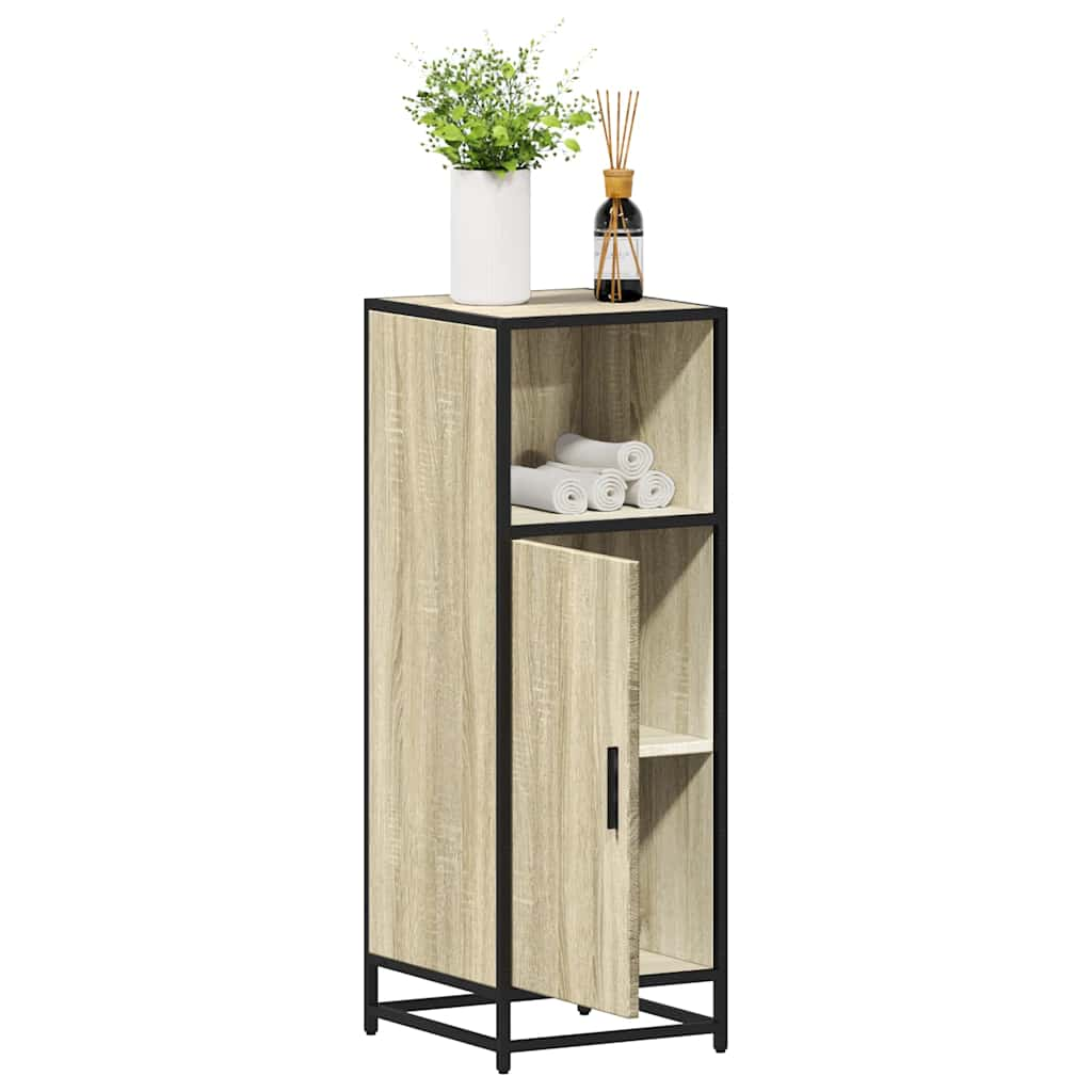 Bathroom Cabinet Sonoma Oak 35x37.5x100 cm Wood Material