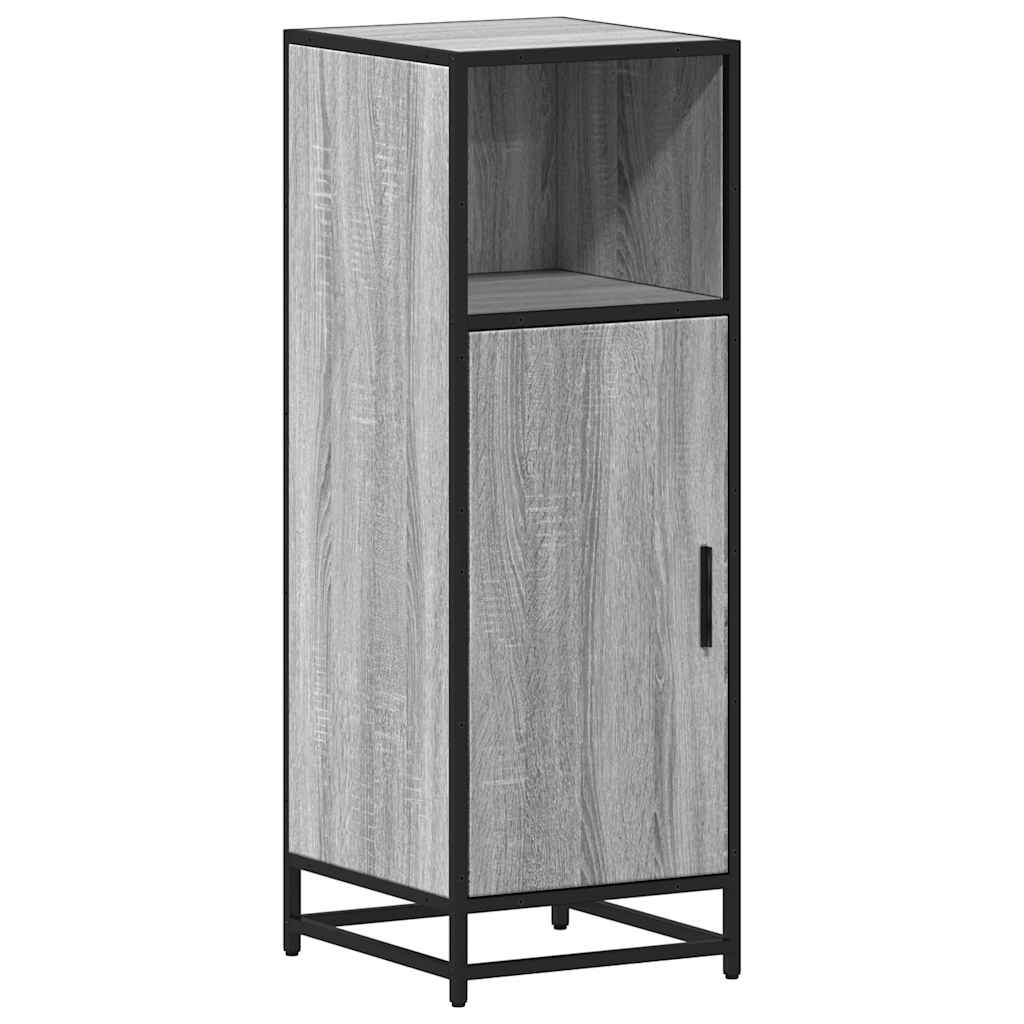 Bathroom Cabinet Gray Sonoma 35x37.5x100 cm Wood Material