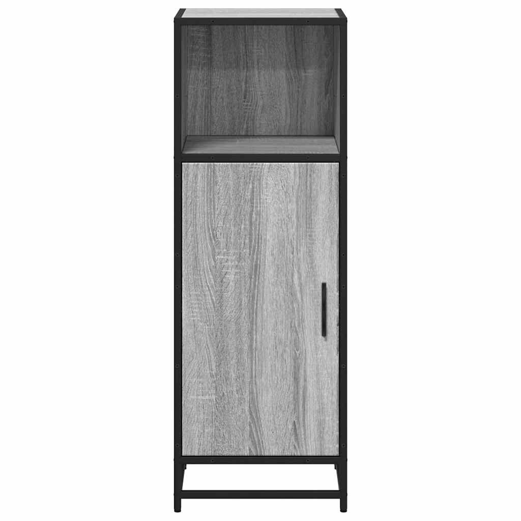 Bathroom Cabinet Gray Sonoma 35x37.5x100 cm Wood Material