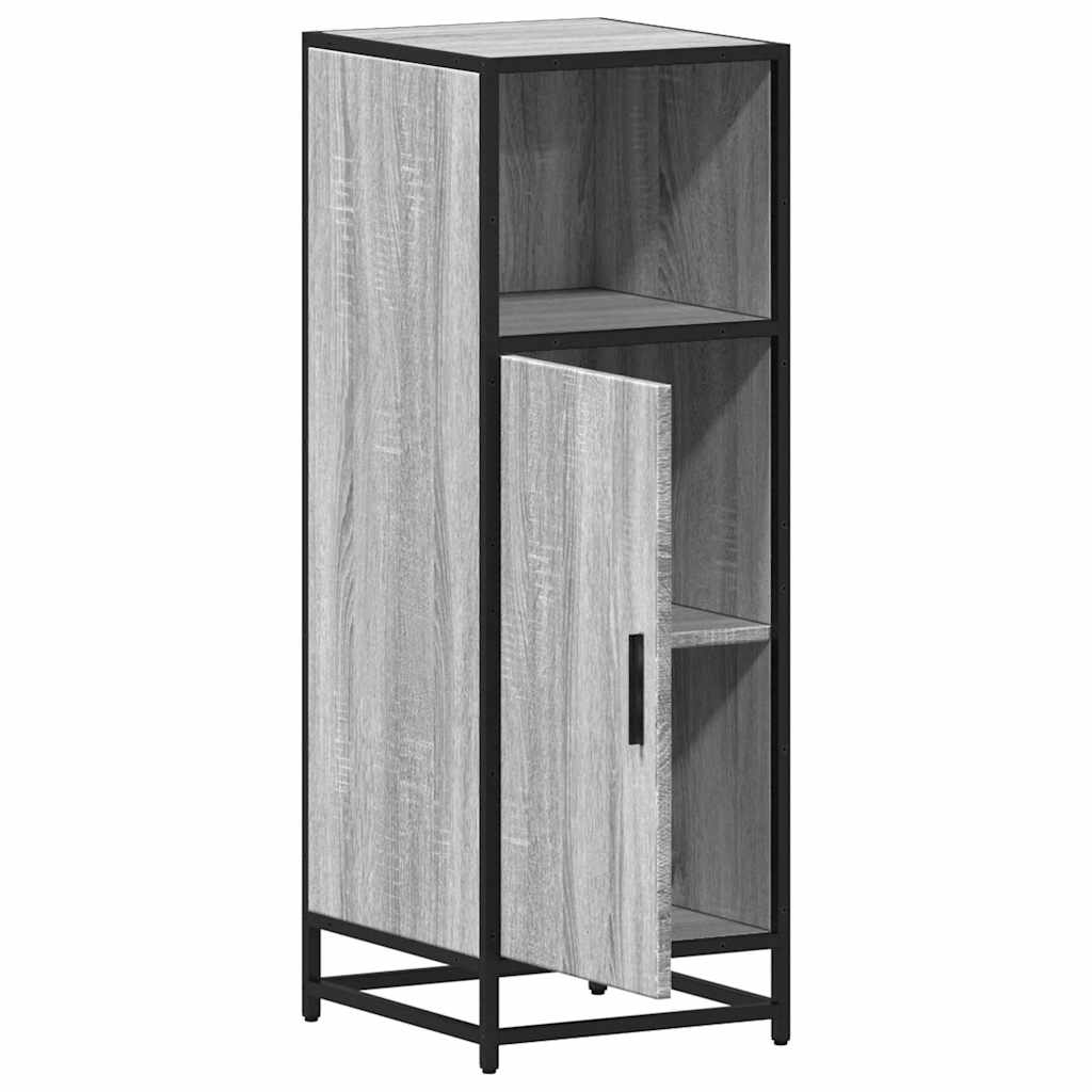 Badschrank Grau Sonoma 35x37,5x100 cm Holzwerkstoff