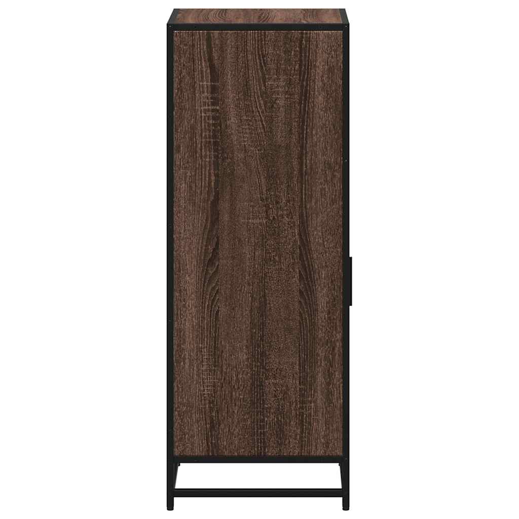 Bathroom Cabinet Brown Oak Look 35x37.5x100 cm Wood Material