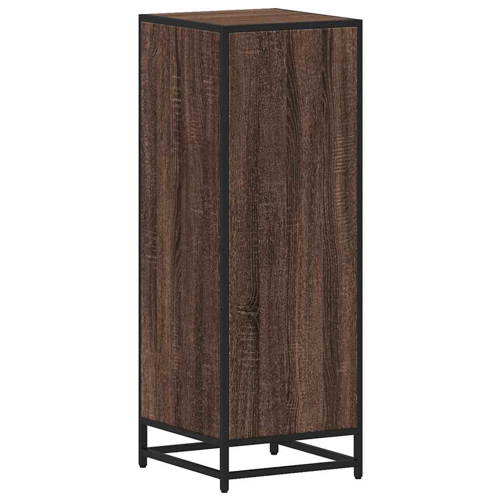 Bathroom Cabinet Brown Oak Look 35x37.5x100 cm Wood Material