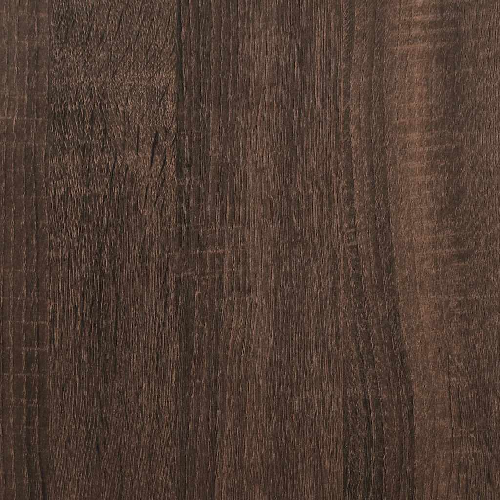 Bathroom Cabinet Brown Oak Look 35x37.5x100 cm Wood Material