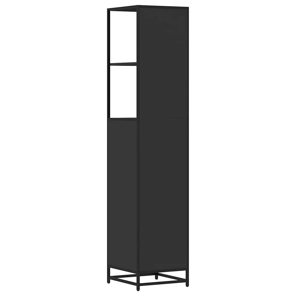 Bathroom Cabinet Black 35x37.5x166 cm Wood Material