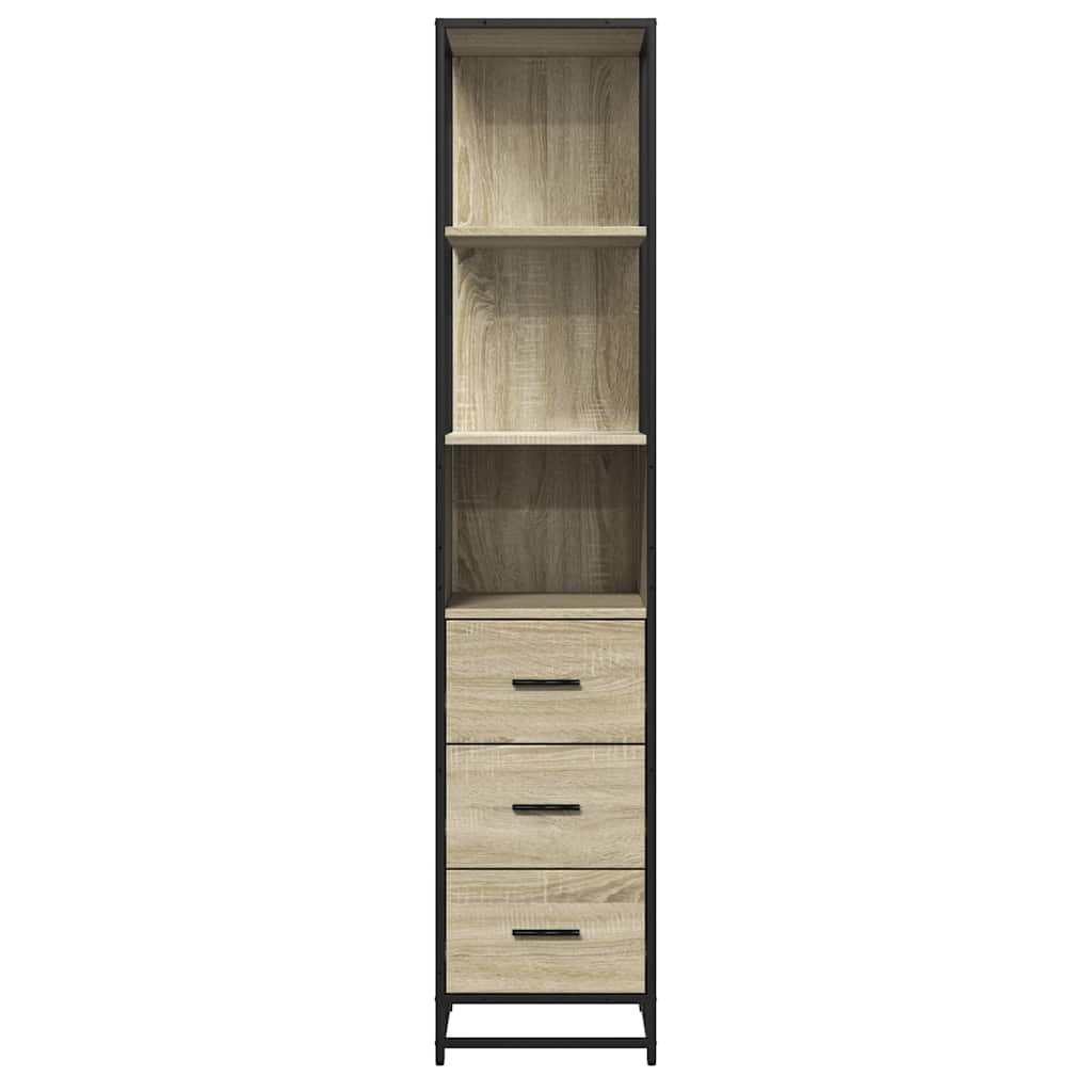 Badschrank Sonoma-Eiche 35x37,5x166 cm Holzwerkstoff