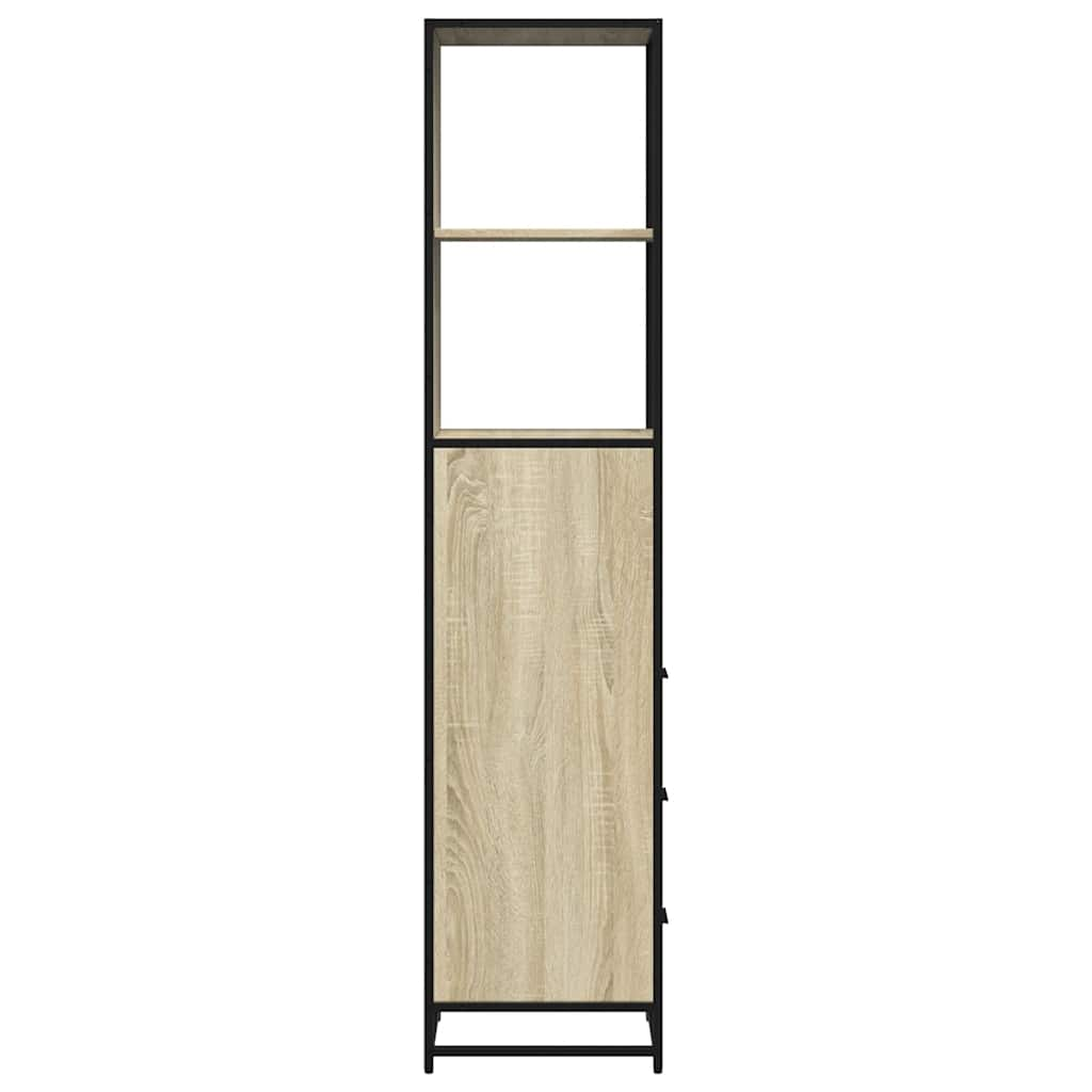 Badschrank Sonoma-Eiche 35x37,5x166 cm Holzwerkstoff