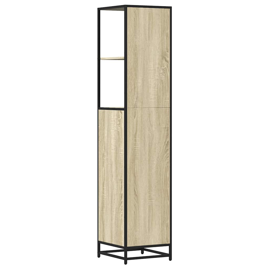 Bathroom Cabinet Sonoma Oak 35x37.5x166 cm Wood Material