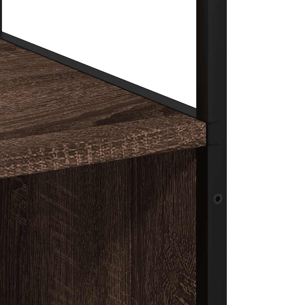 Bathroom Cabinet Brown Oak Look 35x37.5x166 cm Wood Material