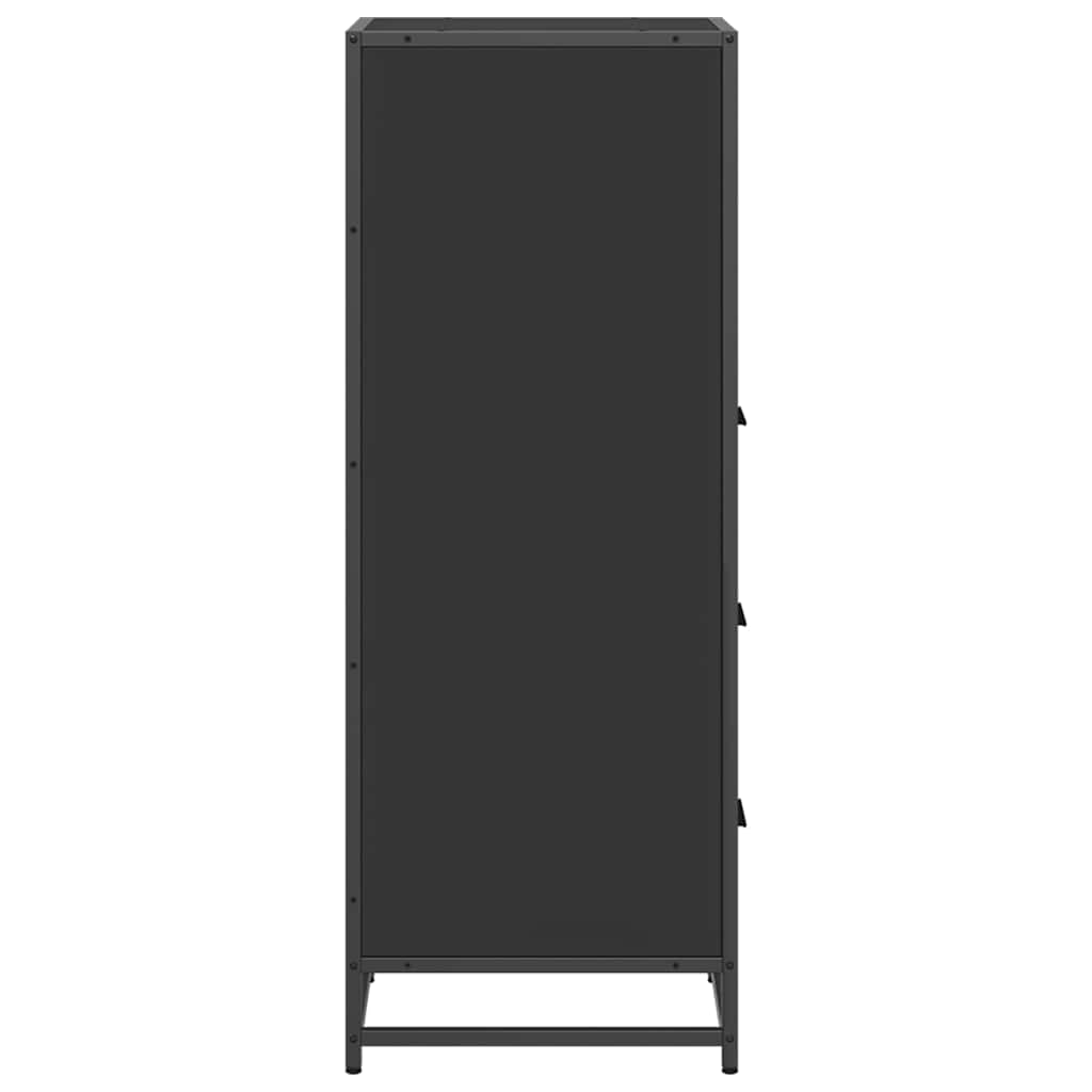 Bathroom Cabinet Black 35x37.5x100 cm Wood Material