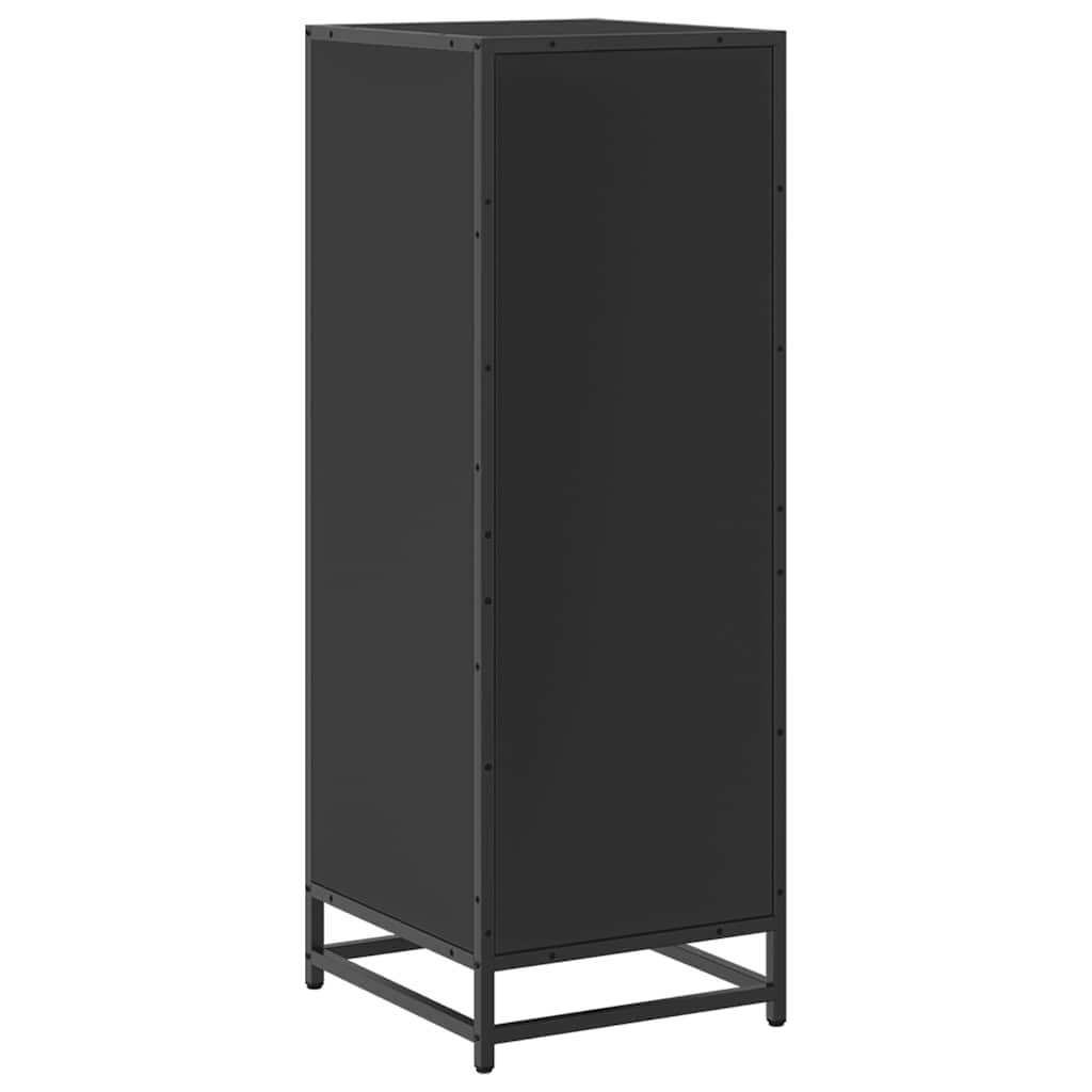 Bathroom Cabinet Black 35x37.5x100 cm Wood Material