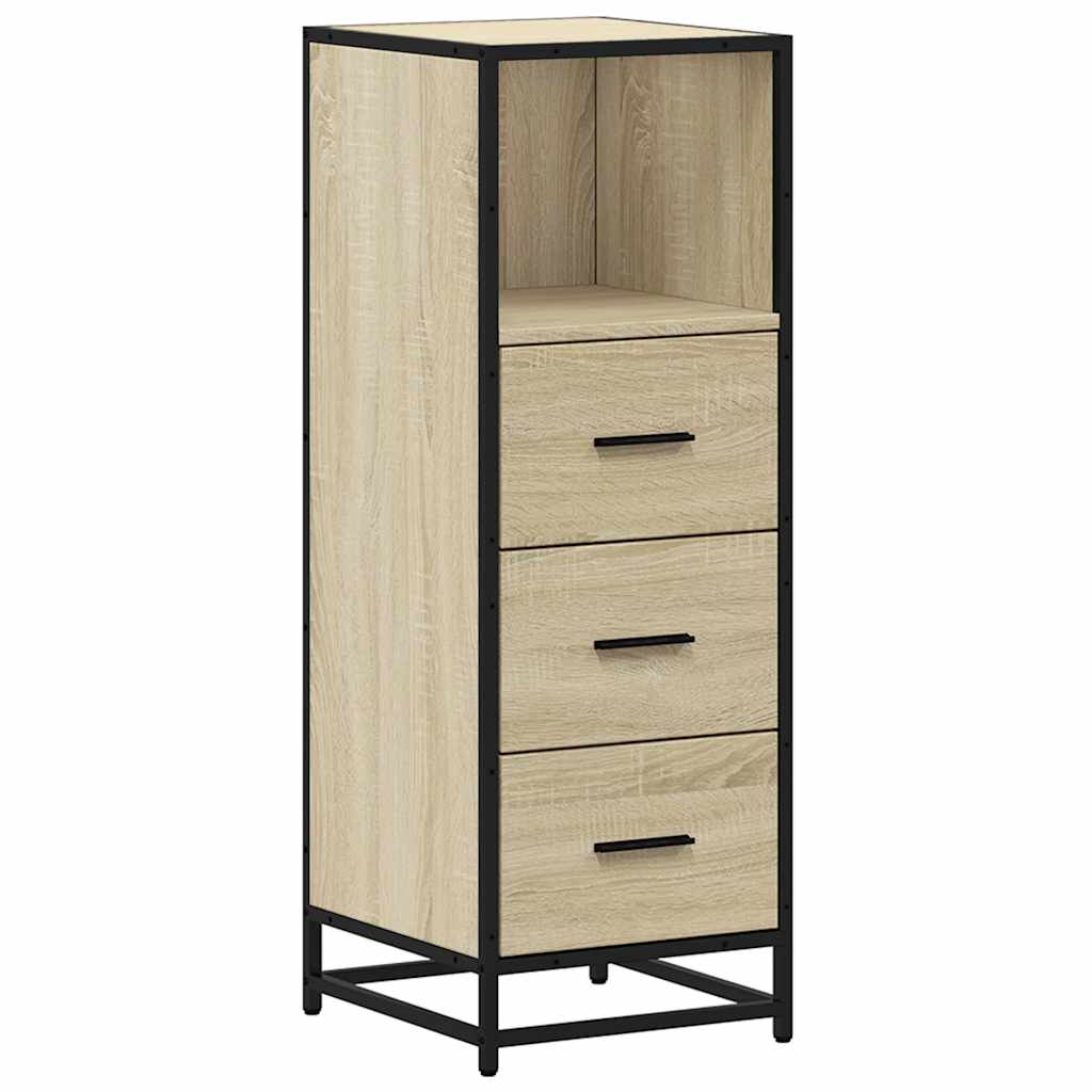 Bathroom Cabinet Sonoma Oak 35x37.5x100 cm Wood Material