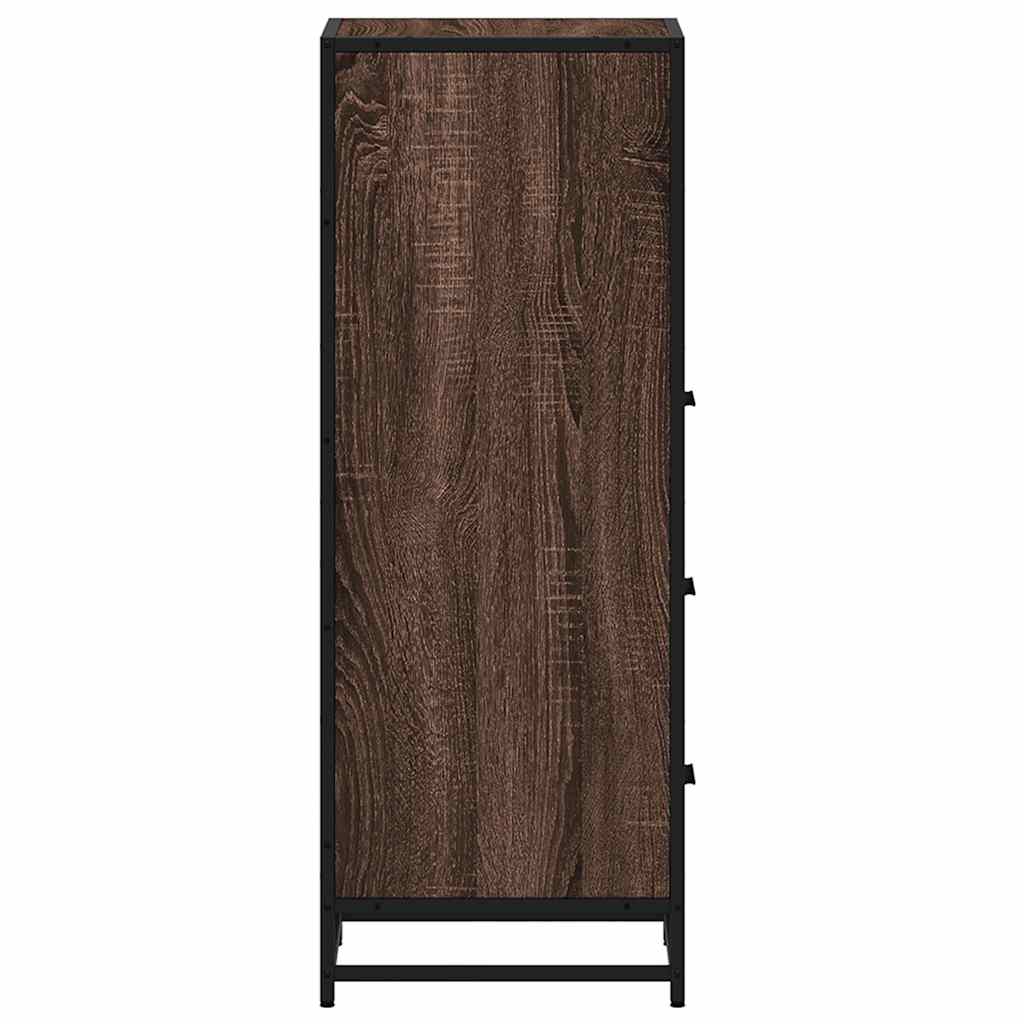 Bathroom Cabinet Brown Oak Look 35x37.5x100 cm Wood Material