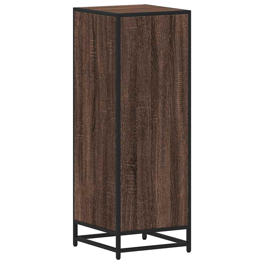 Bathroom Cabinet Brown Oak Look 35x37.5x100 cm Wood Material