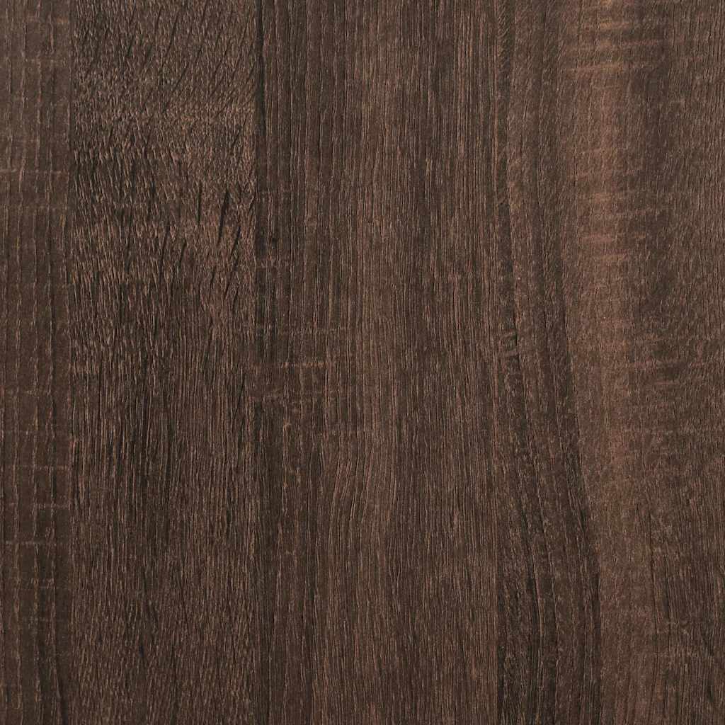 Bathroom Cabinet Brown Oak Look 35x37.5x100 cm Wood Material