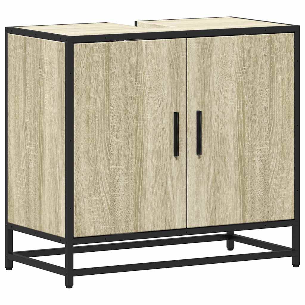 Bathroom Cabinet Sonoma Oak 65x33x60 cm Wood Material