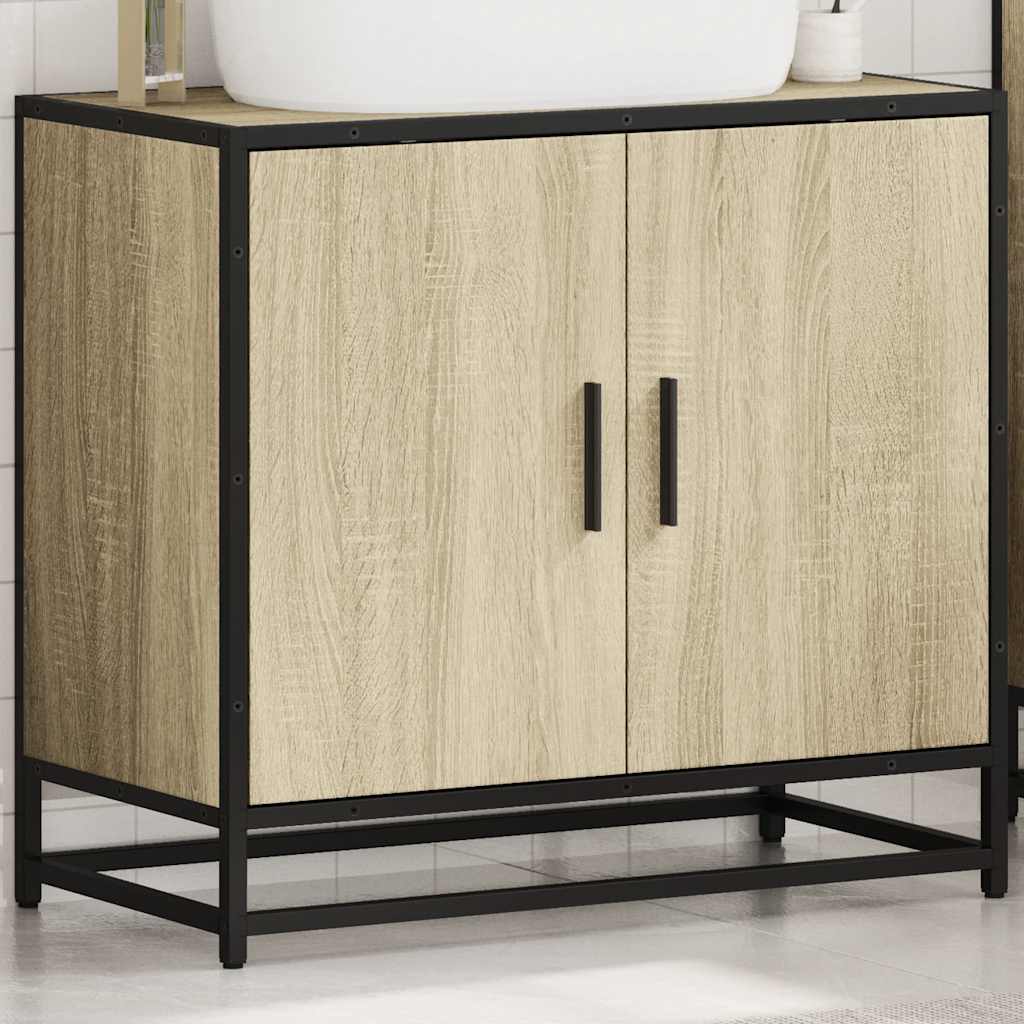 Badschrank Sonoma-Eiche 65x33x60 cm Holzwerkstoff