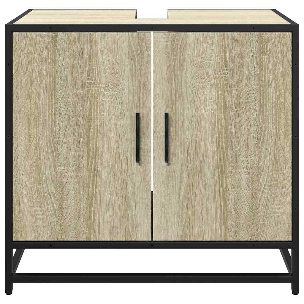 Bathroom Cabinet Sonoma Oak 65x33x60 cm Wood Material