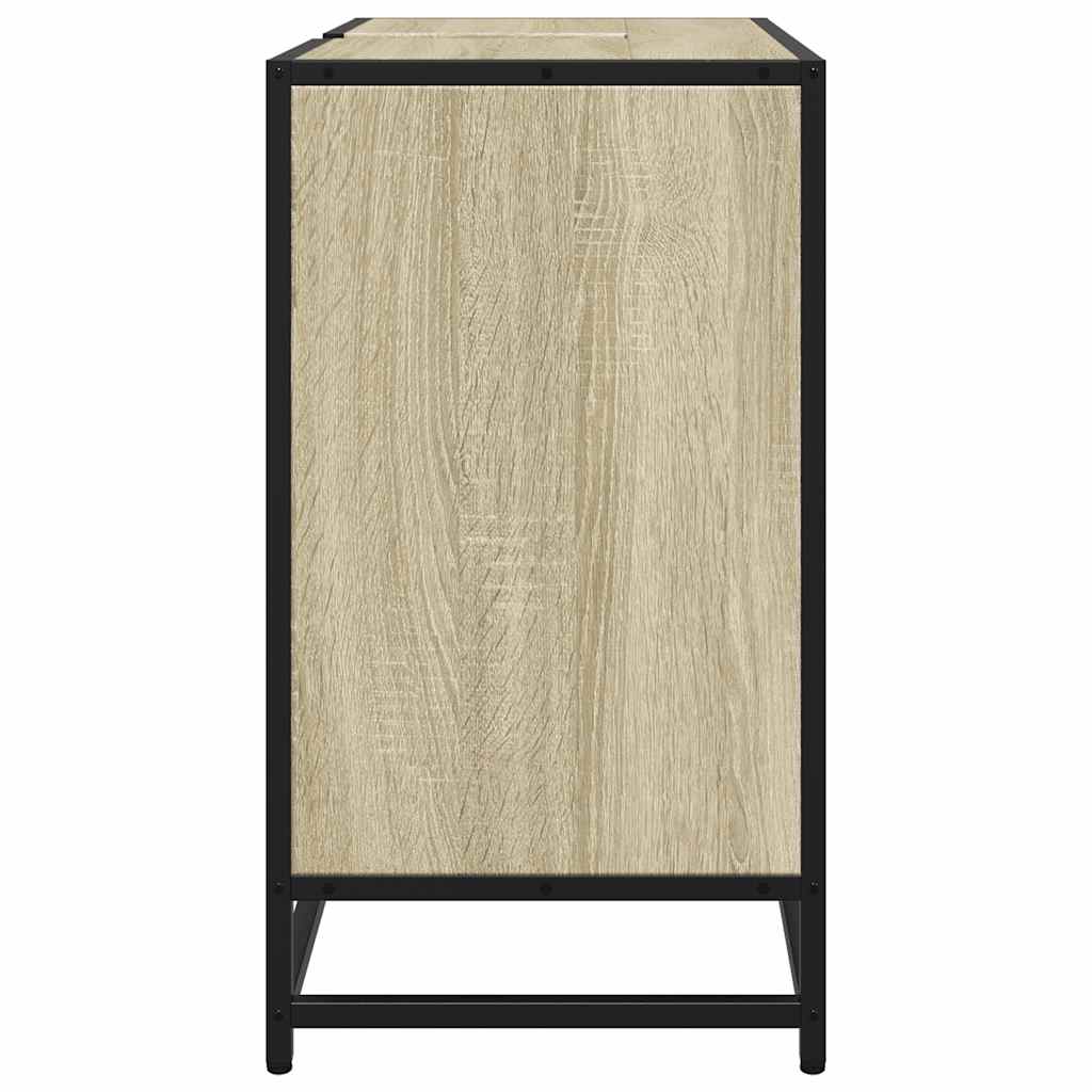 Bathroom Cabinet Sonoma Oak 65x33x60 cm Wood Material