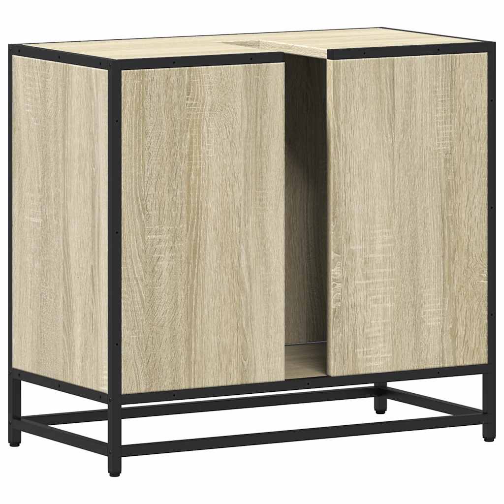 Badschrank Sonoma-Eiche 65x33x60 cm Holzwerkstoff