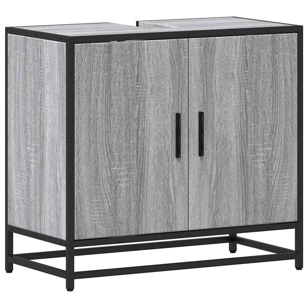 Washbasin Cabinet Grey Sonoma 65x33x60 cm Wood Material