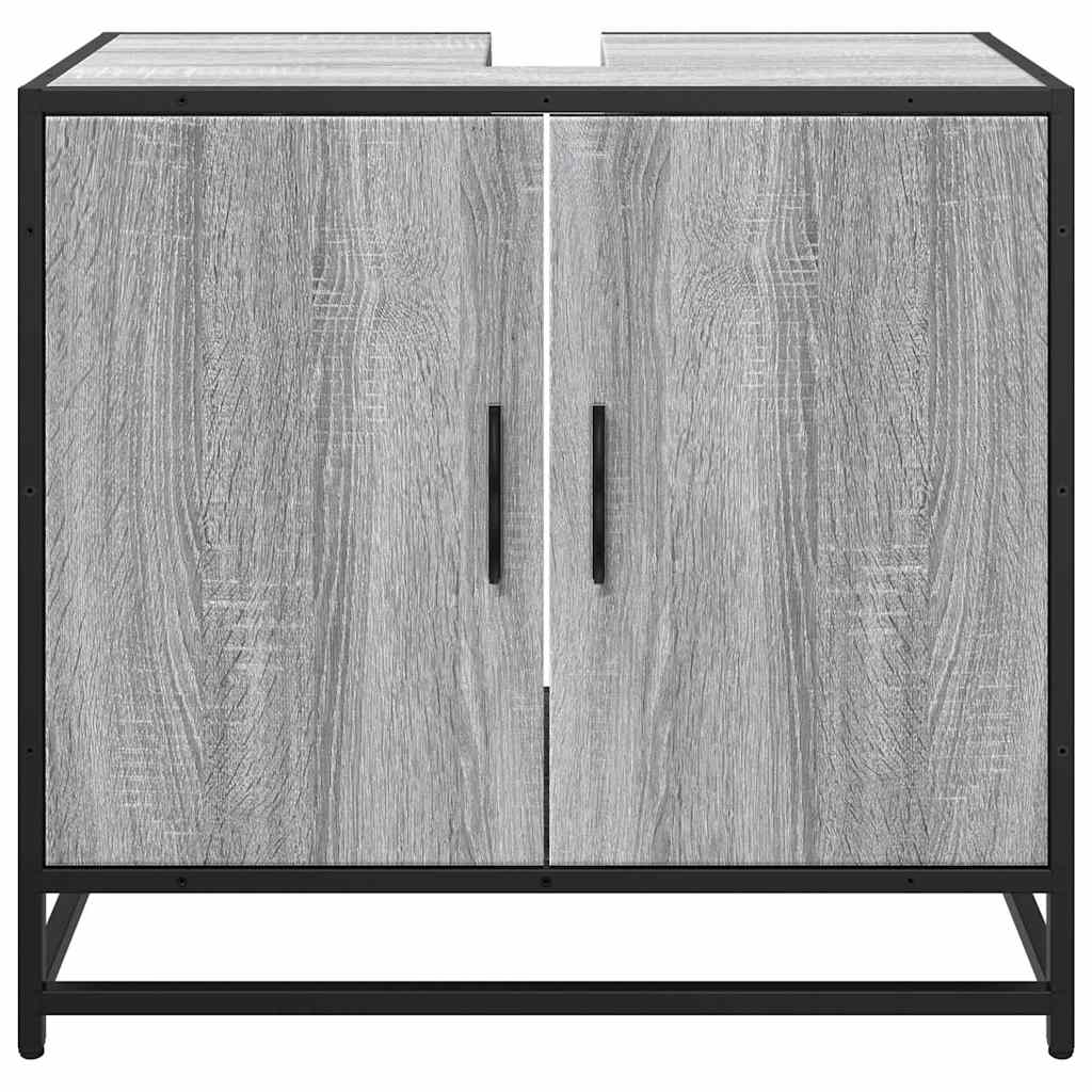 Washbasin Cabinet Grey Sonoma 65x33x60 cm Wood Material