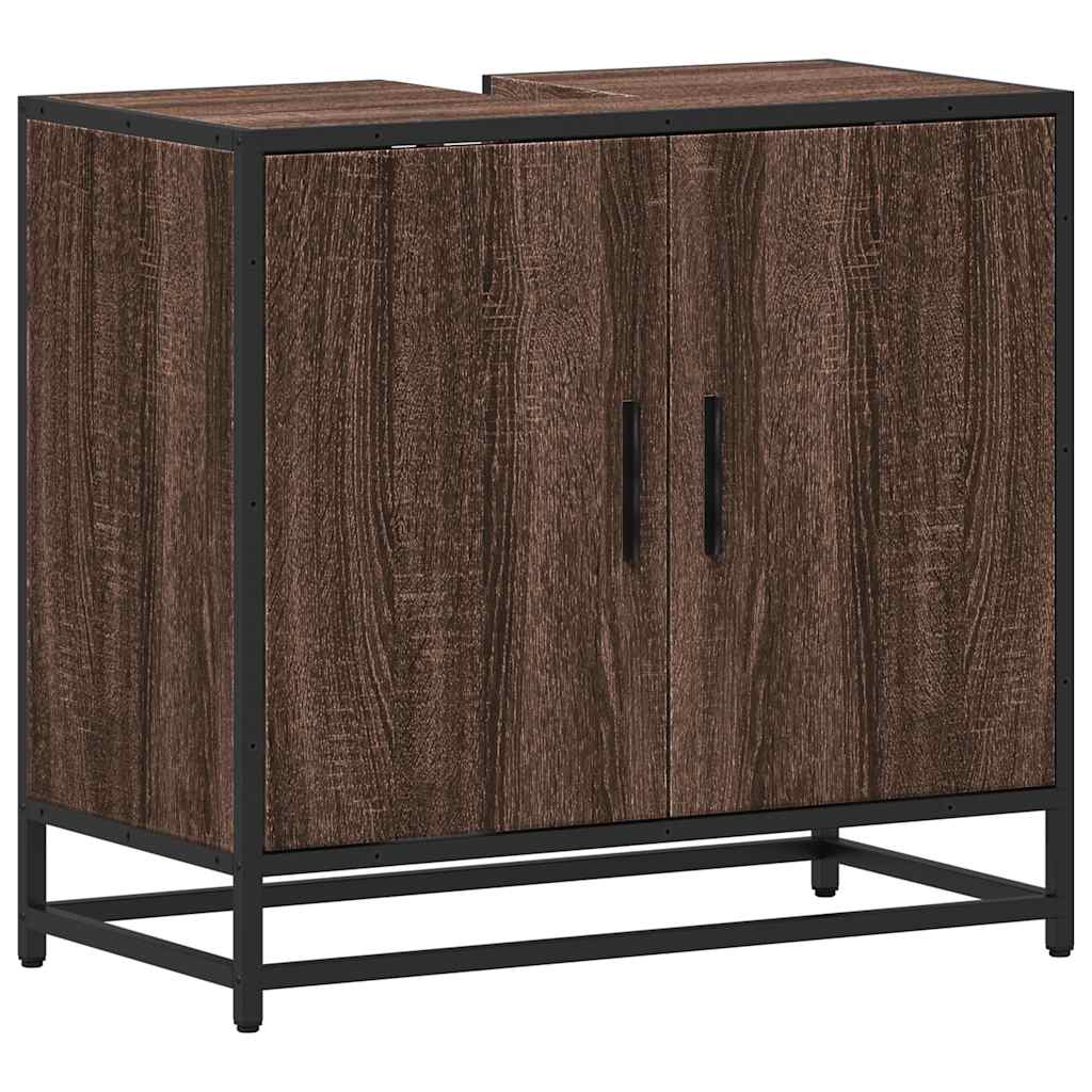 Washbasin Cabinet Brown Oak Look 65x33x60 cm