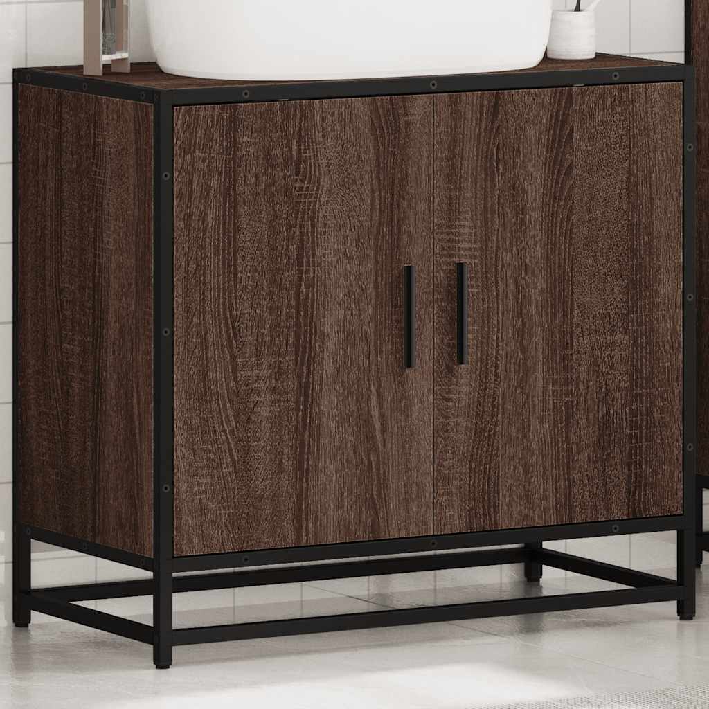 Washbasin Cabinet Brown Oak Look 65x33x60 cm