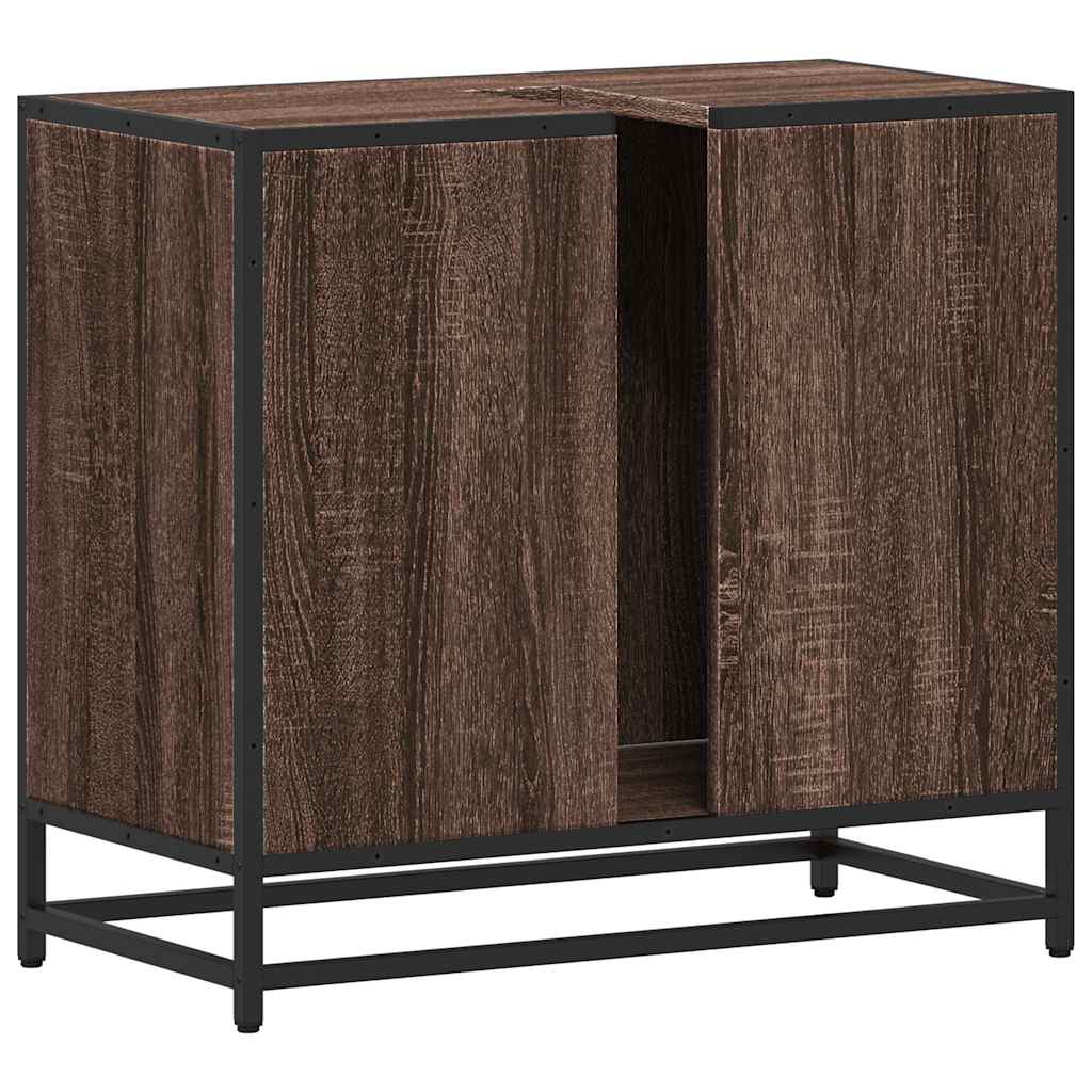 Washbasin Cabinet Brown Oak Look 65x33x60 cm