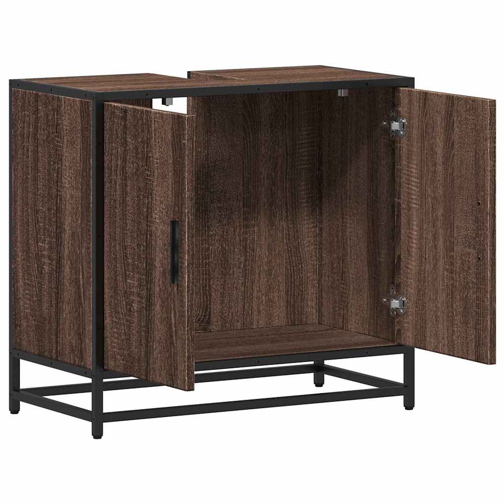 Washbasin Cabinet Brown Oak Look 65x33x60 cm