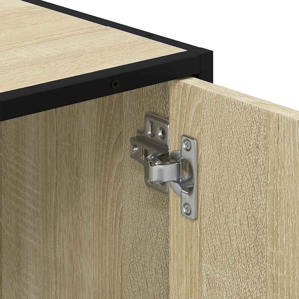 Washbasin base cabinet Sonoma oak 90x33x60 cm wood material