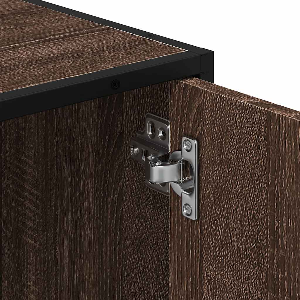 Washbasin Cabinet Brown Oak Look 90x33x60 cm